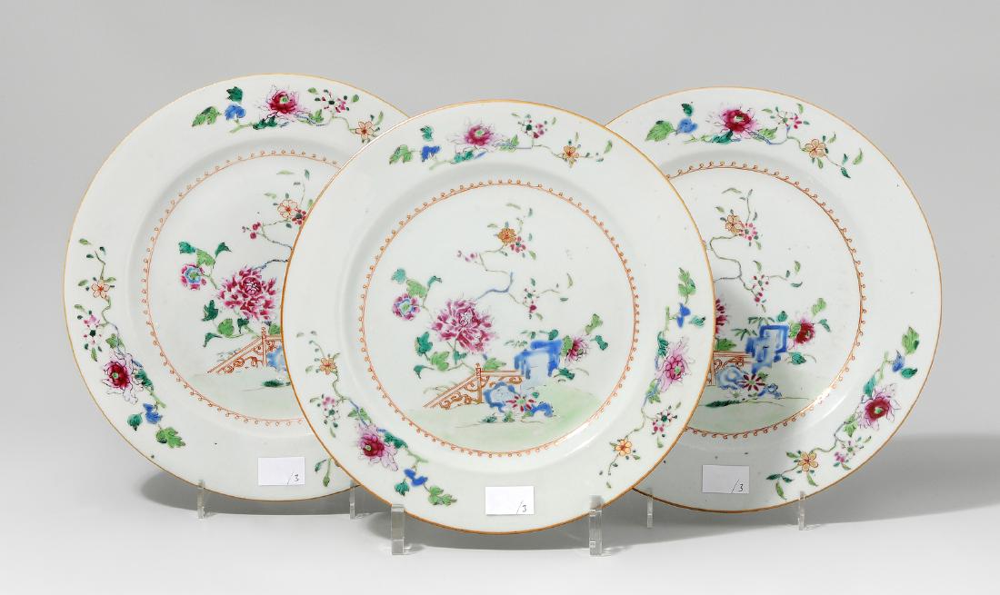 Lot: 3 Teller China, 18.Jh. Compagnie des Indes. (1 of 1)