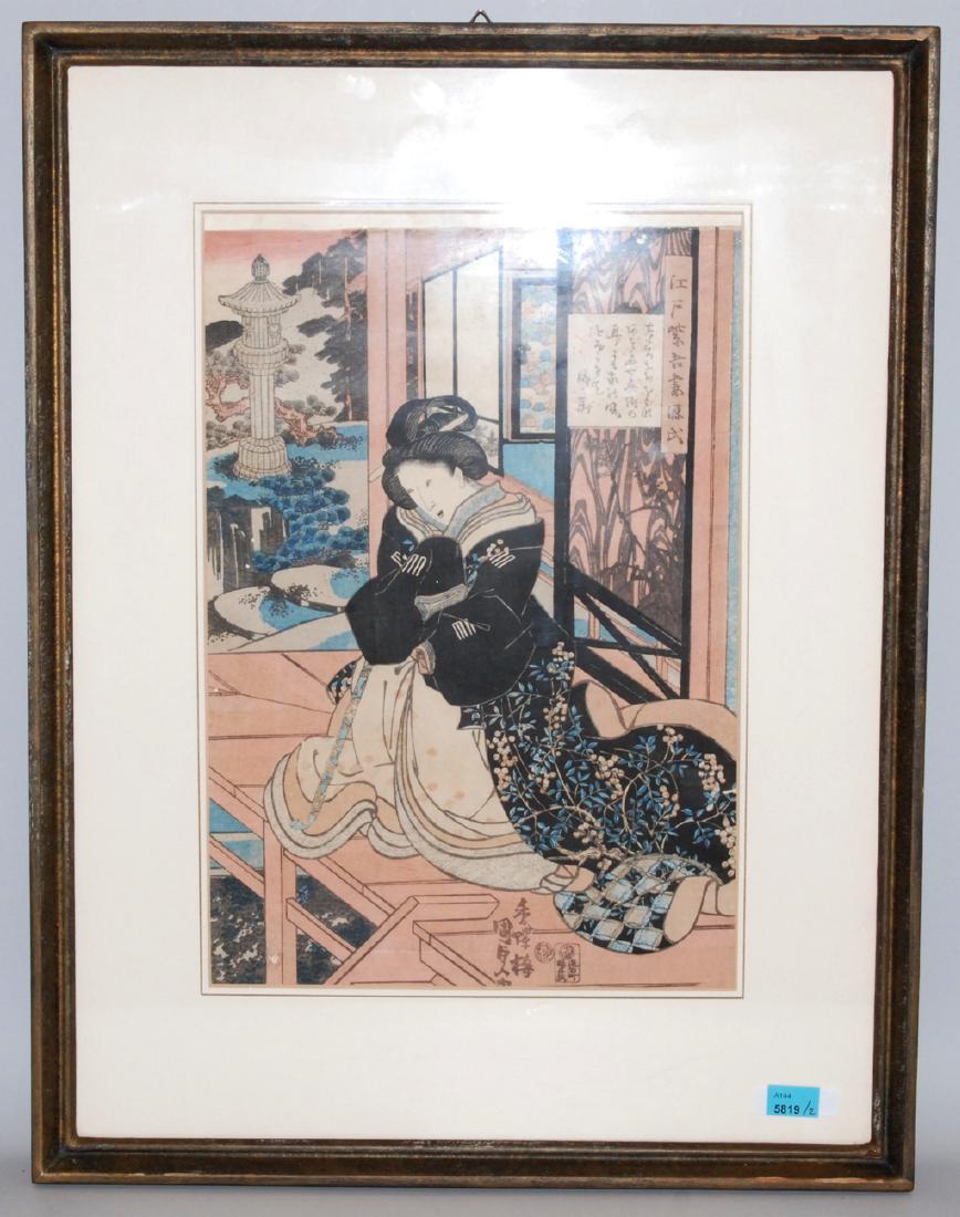 2 Holzschnitte Japan. Farbholzschnitt. Utagawa Kunisada (1 of 2)