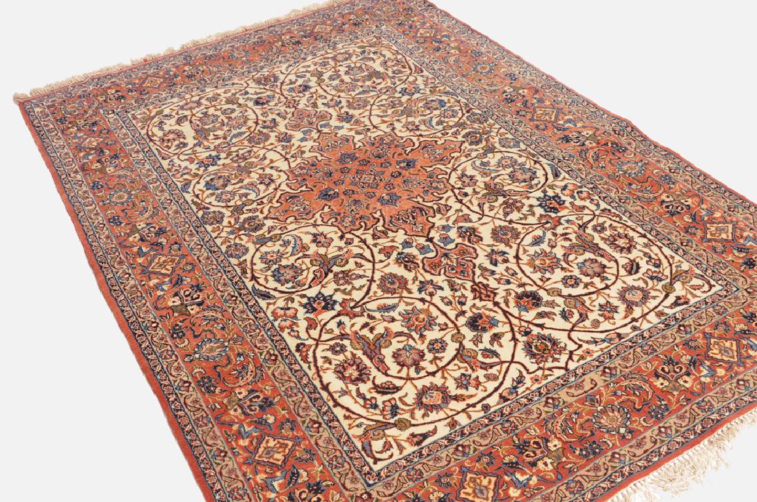 Isfahan Z-Iran, um 1910. Kette aus Seide. Auf weissem (1 of 8)