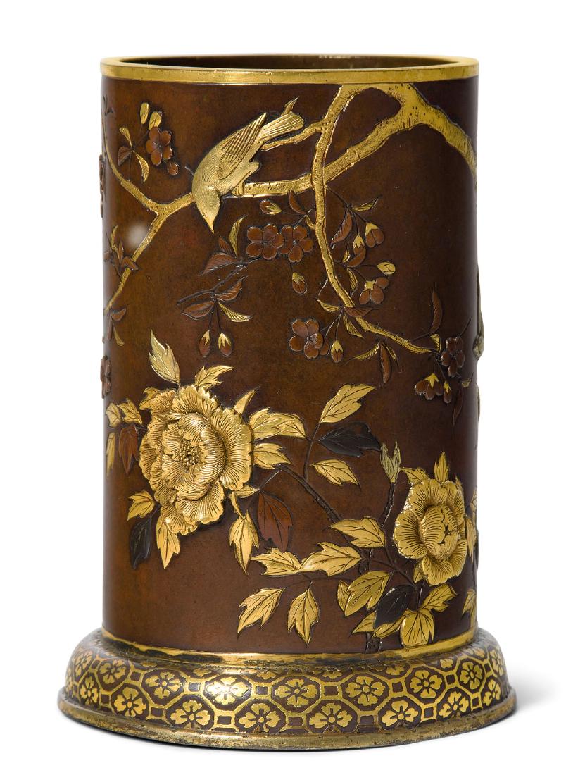 Kleiner Pinselständer Japan, Ende 19.Jh. Signiert (1 of 10)