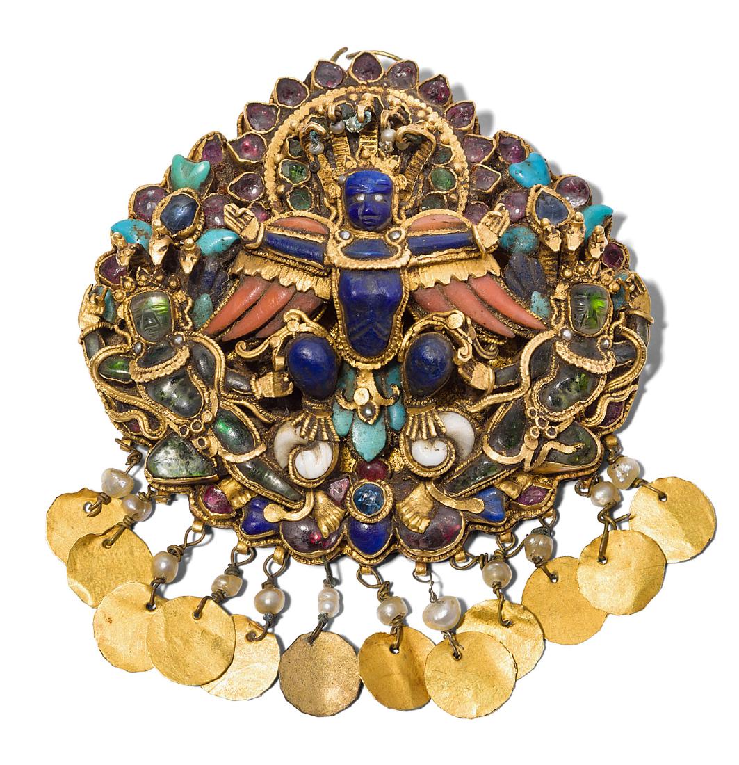 Anhänger oder Bindia Nepal, 1.Hälfte 19.Jh. Gold (1 of 6)