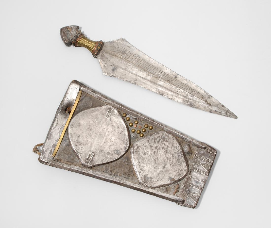 Prunkmesser D.R. Kongo. Holzgriff mit Messing und (1 of 1)