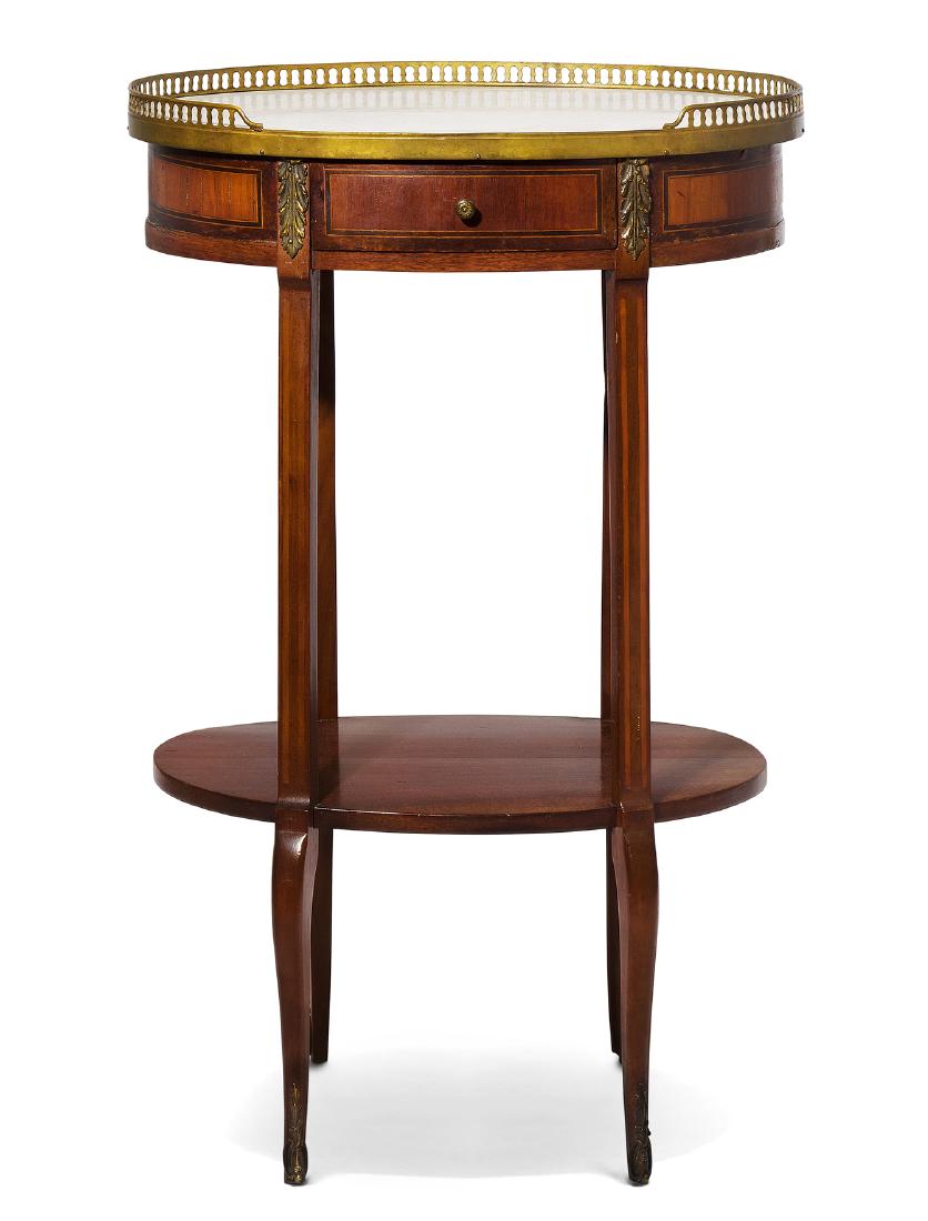 Gueridon Louis XV-Stil. Mahagoni. Ovaler, einschübiger (1 of 1)