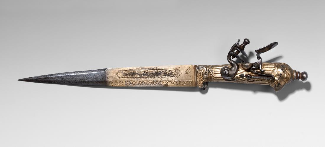 Kombinationswaffe Jagdmesser / Steinschlosspistole, (1 of 9)