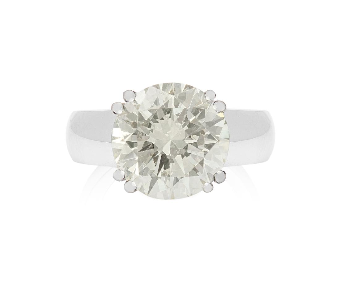 Brillant-Ring 750 Weissgold. 1 Brillant von 5.066 ct, (1 of 1)