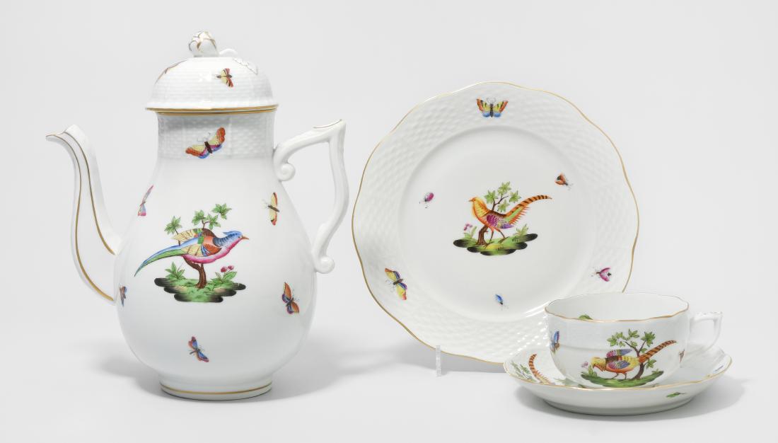 Tee/Kaffeeservice, Herend Nach 1945. "Faisans" (Fasan). (1 of 1)