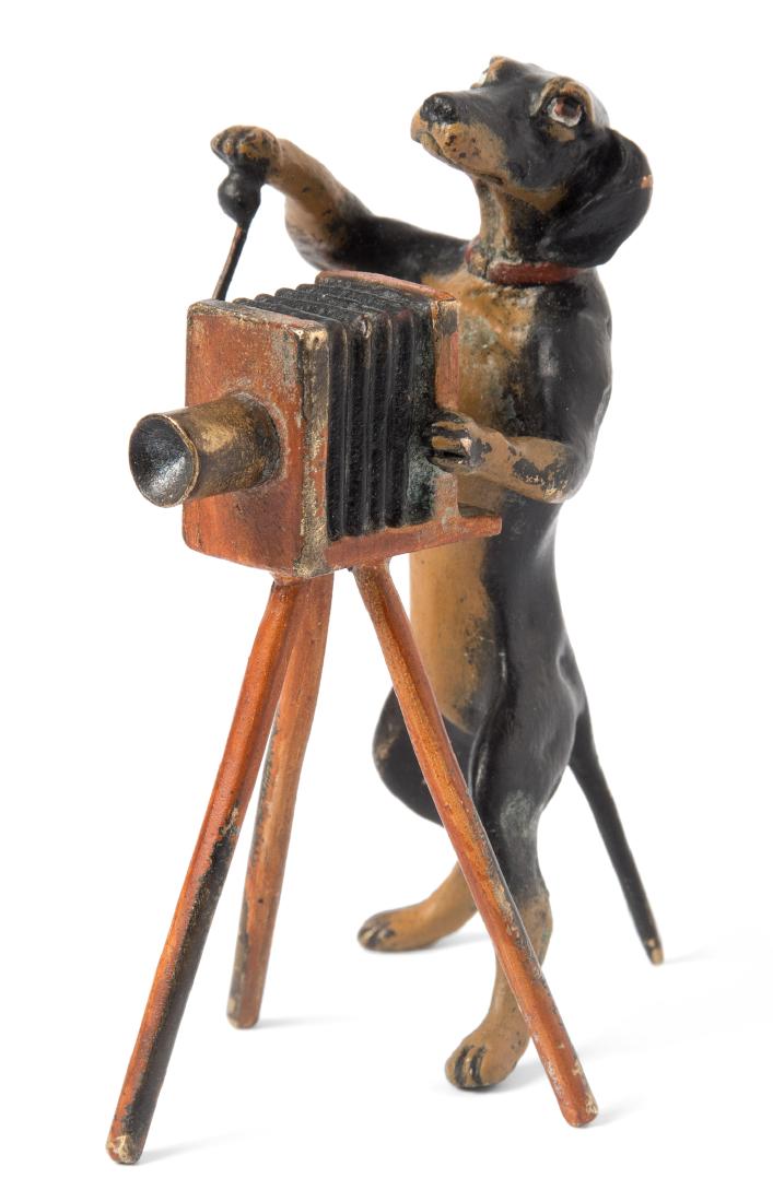 Tierfigur: Dackel Wiener Bronze, 20.Jh. Ziseliert und (1 of 1)