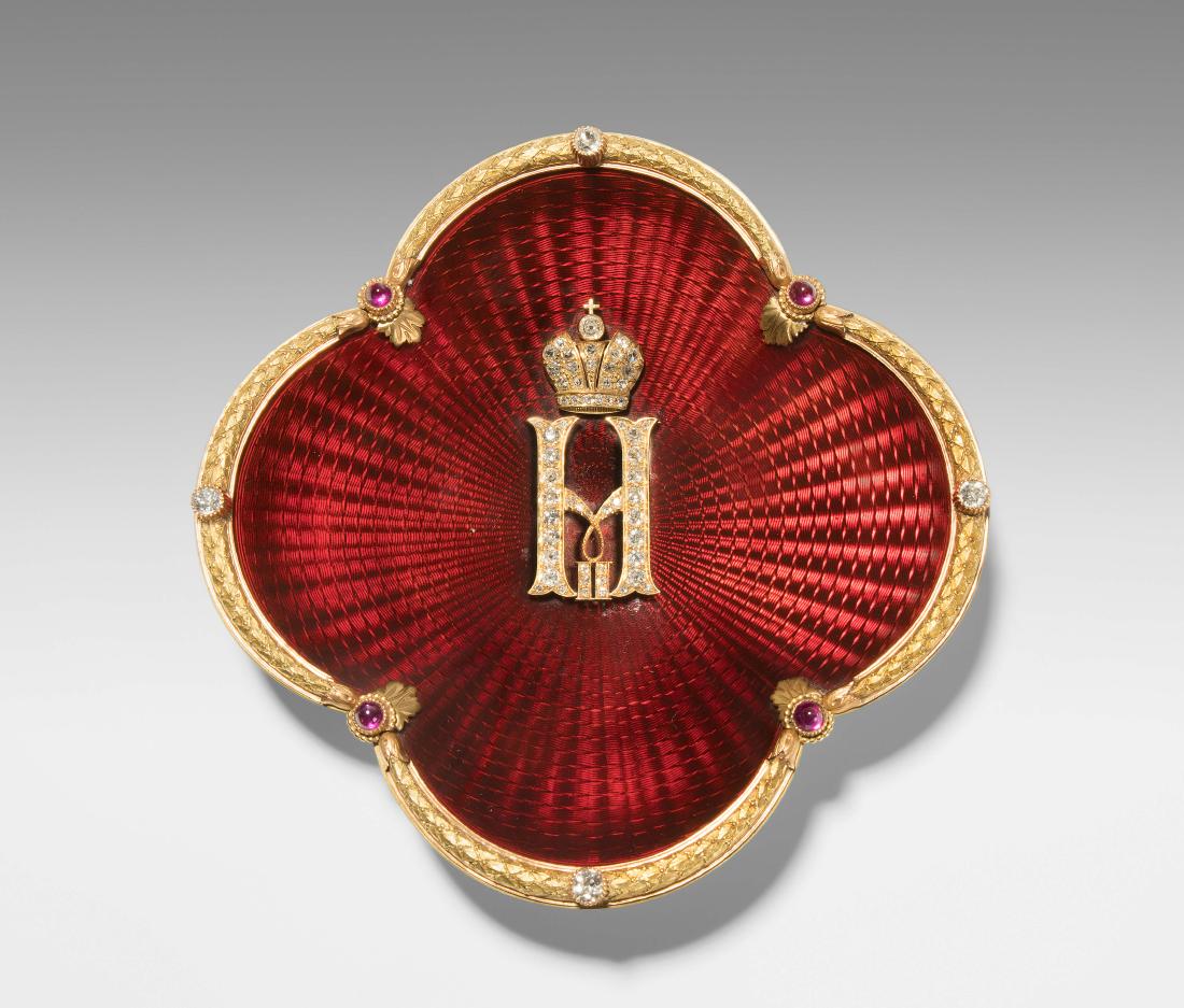 Fussschale Russisch, 20.Jh. Email/Gold 18K. (1 of 10)