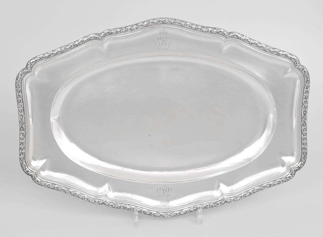 Fleischplatte Paris, 20.Jh. Silber. Meistermarke A. (1 of 1)