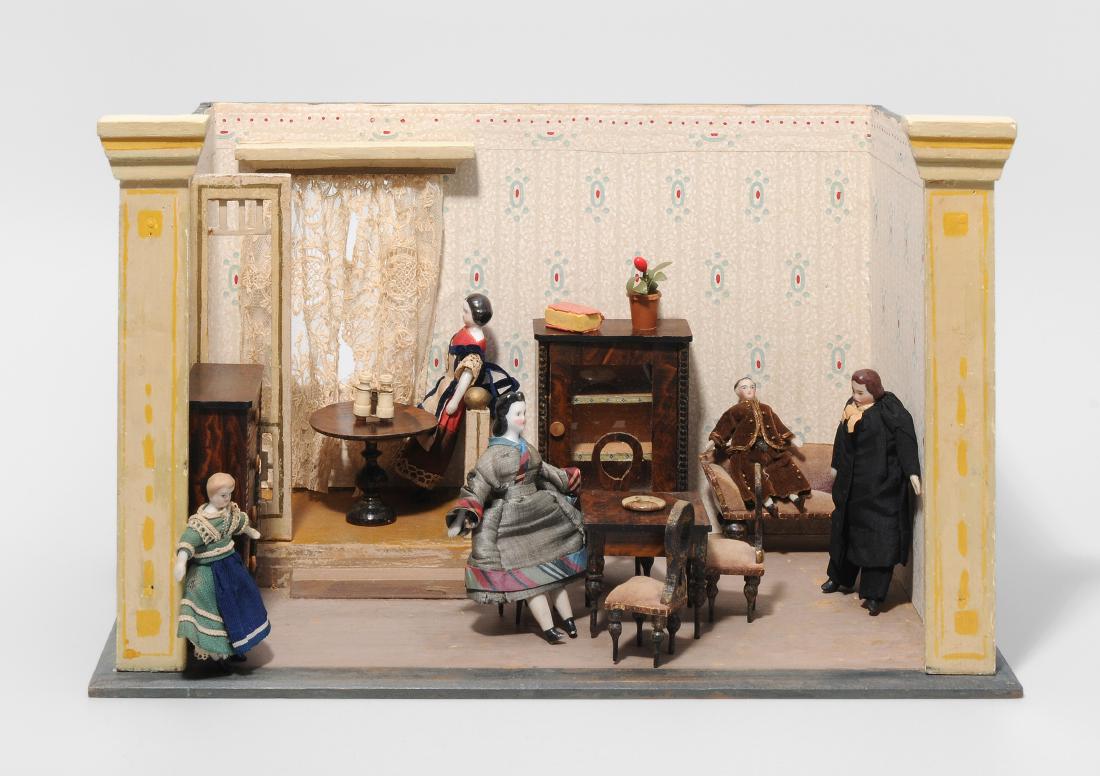 Kleine Biedermeier-Puppenstube Deutschland, um 1910, (1 of 1)