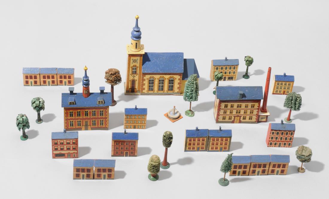 Erzgebirge, grosse Stadt Deutschland, um 1910/20. Holz, (1 of 7)