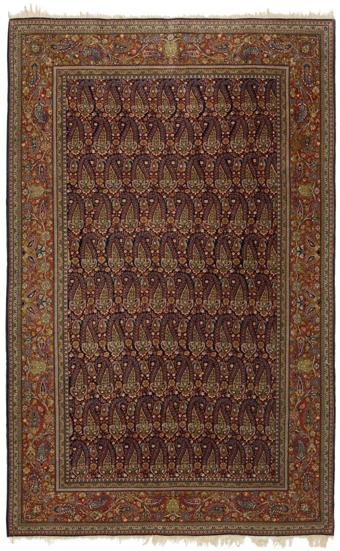 Kashan Z-Iran, um 1900. Auf tiefblauem Grund ist (1 of 9)