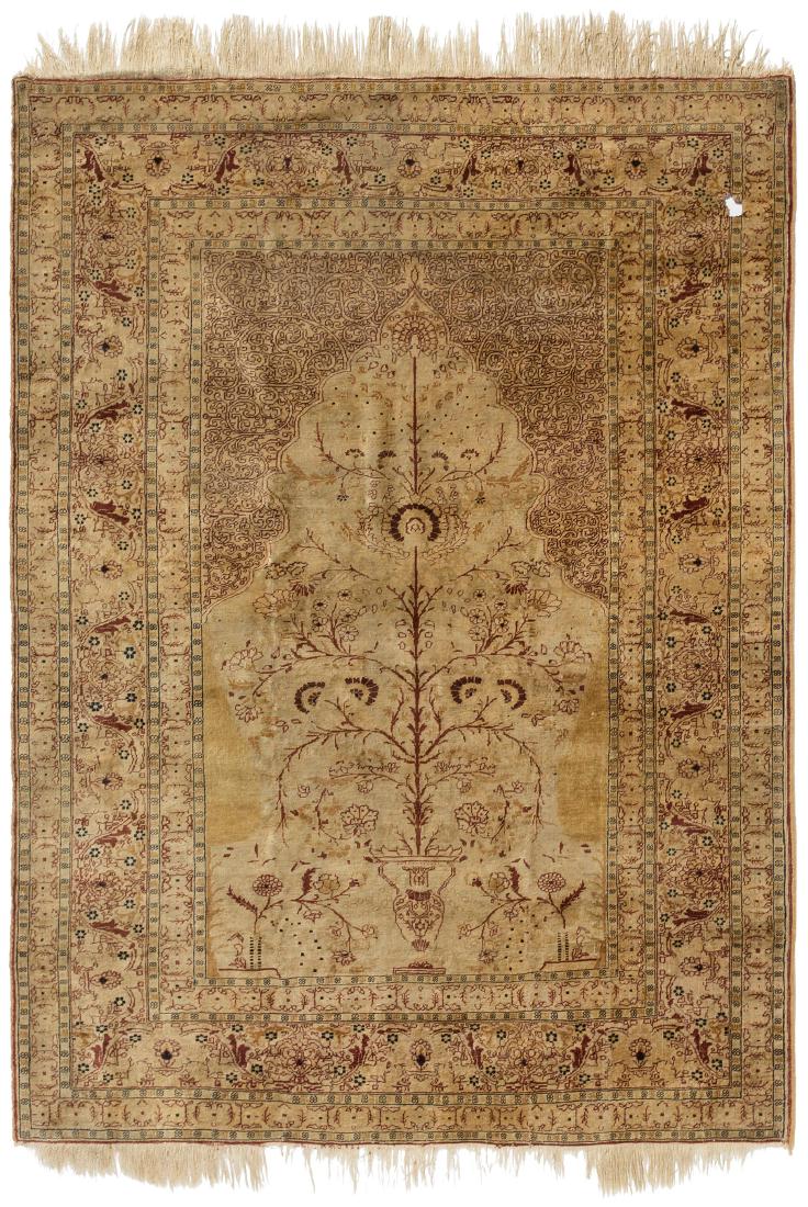 Täbris-Seide NW-Iran, um 1880. Flormaterial reine (1 of 13)