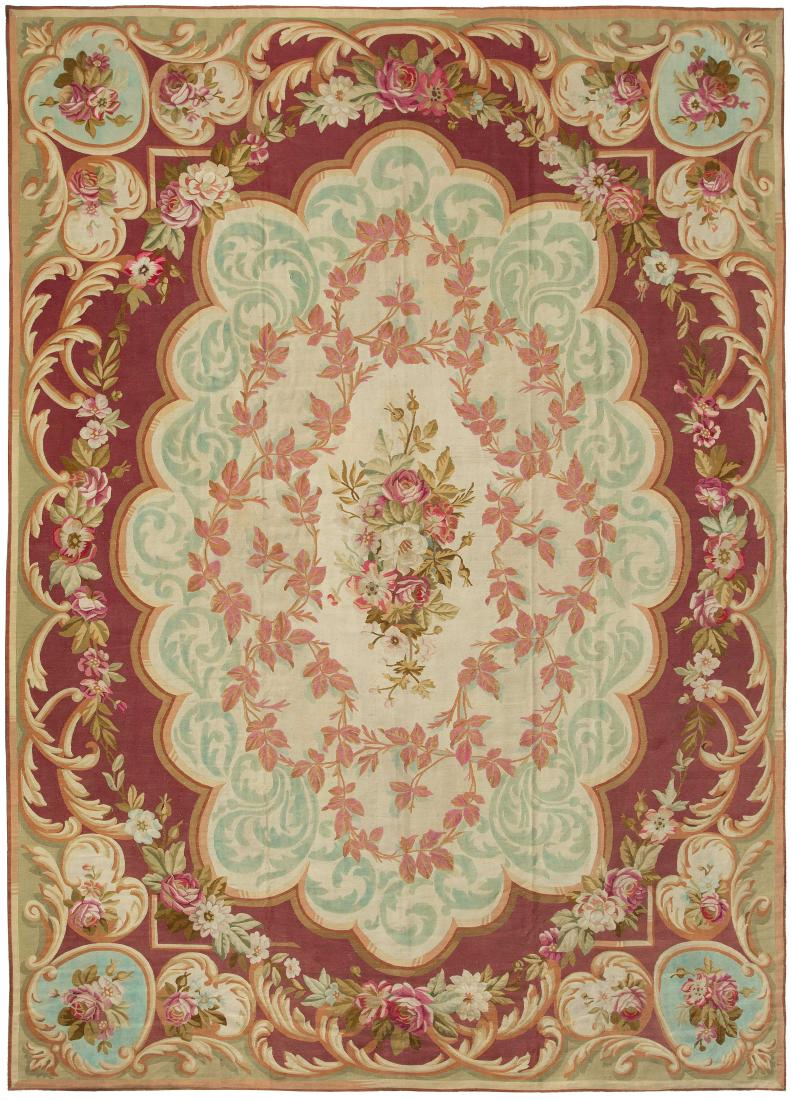 Aubusson Frankreich, um 1850. Pastellfarbenes florales (1 of 15)