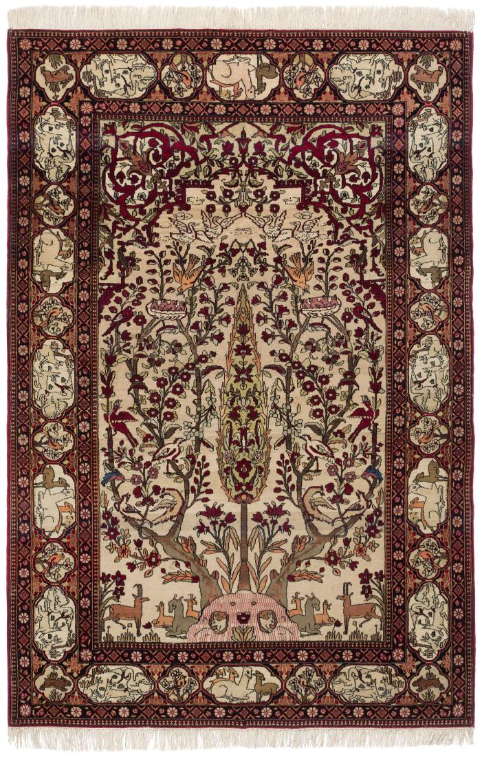 Isfahan Z-Iran, um 1910. Dichtes florales Werk. Auf (1 of 11)