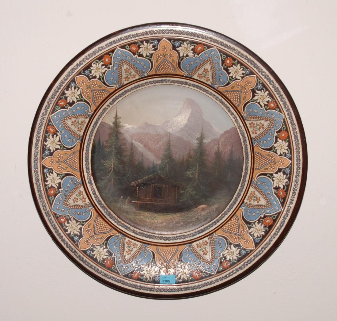 Zierteller Thuner Majolika, Ende 19.Jh. Keramik, (1 of 1)