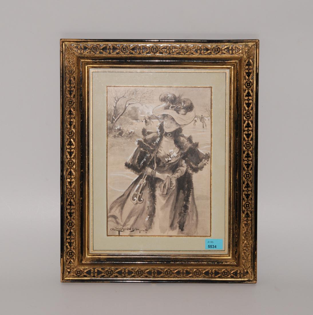 Bild einer Dame Bezeichnet: "Otto Tagemann, 94". (1 of 1)