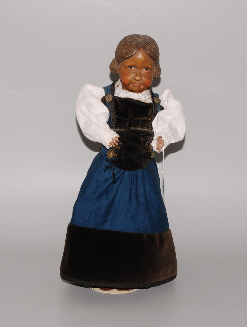 Puppe 1.Hälfte 20.Jh. Brienzer Kurbelkopf aus Holz, (1 of 1)