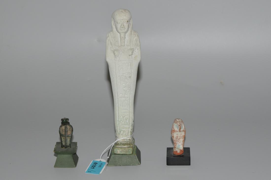 Lot: Uschebti, Uräus und Miniaturuschebti Aegypten, (1 of 1)