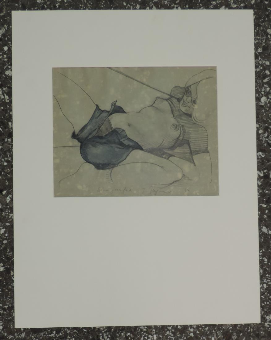 Ungerer, Tomi (Strasbourg 1931) "Blue jean fad".: Ungerer, Tomi (Strasbourg 1931) "Blue jean fad". Bleistift und Aquarell auf Transparentpapier. Unten mittig betitelt und signiert. Blattgrösse 28x35 cm.