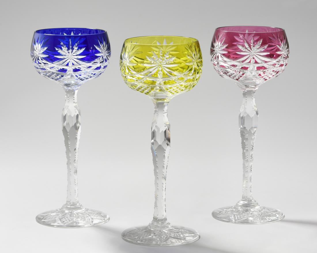 11 Stängelgläser, Böhmen 20.Jh. Farbloses Kristallglas, (1 of 1)