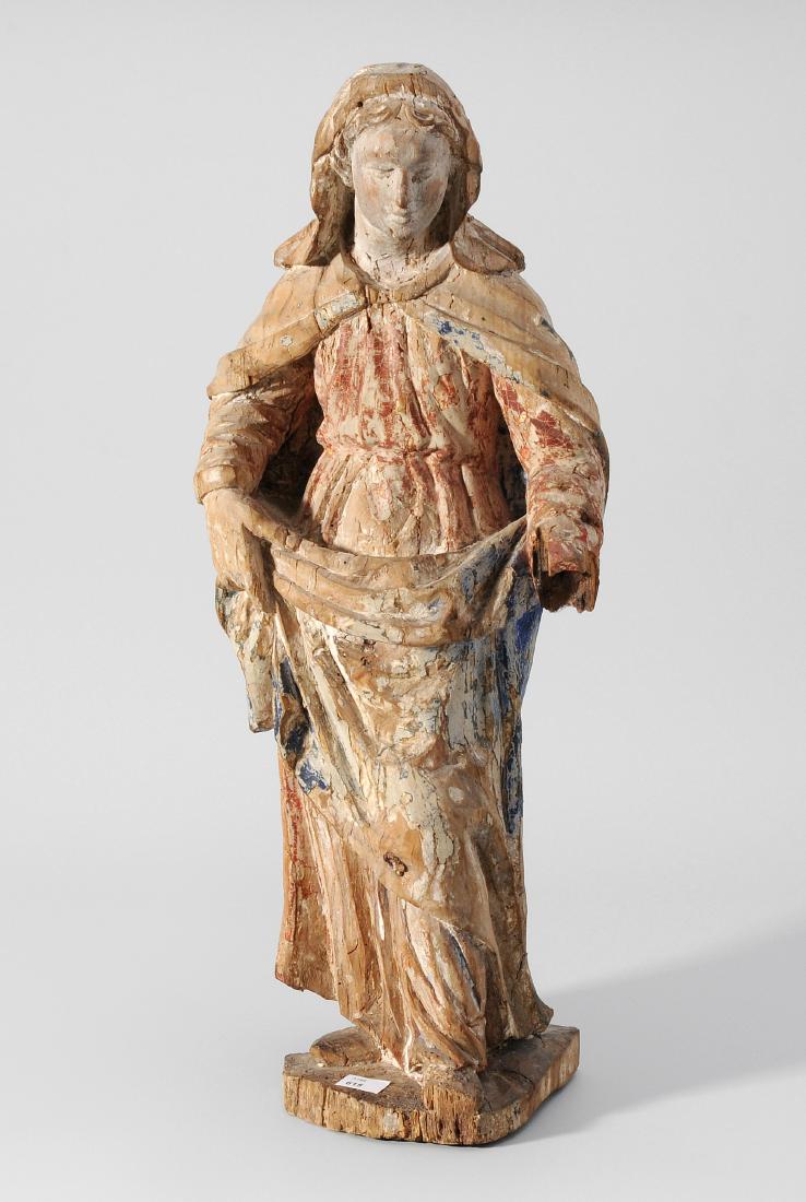 Marienfigur (Ober-)Italien, um 1700. Holz geschnitzt, (1 of 1)
