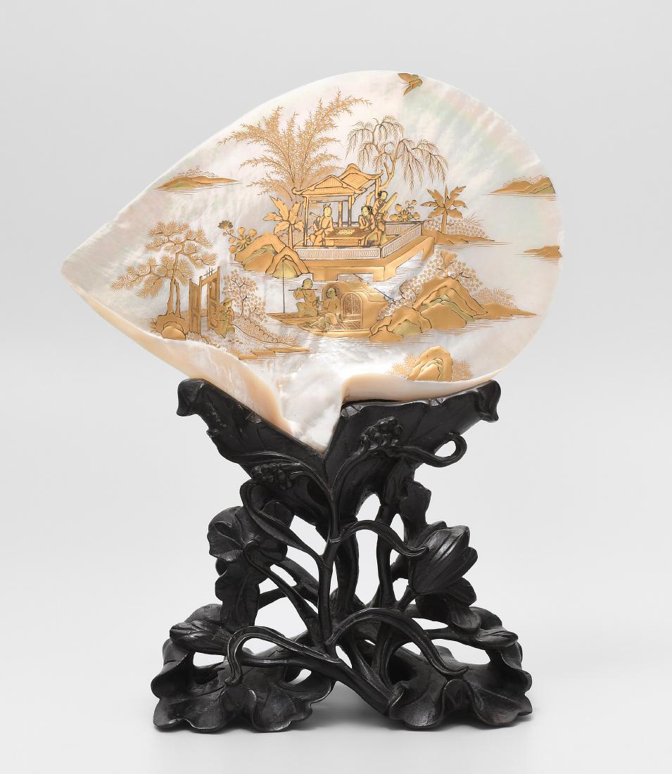 Perlmutt-Ziermalerei China, 1.Hälfte 20.Jh. Schale (1 of 1)