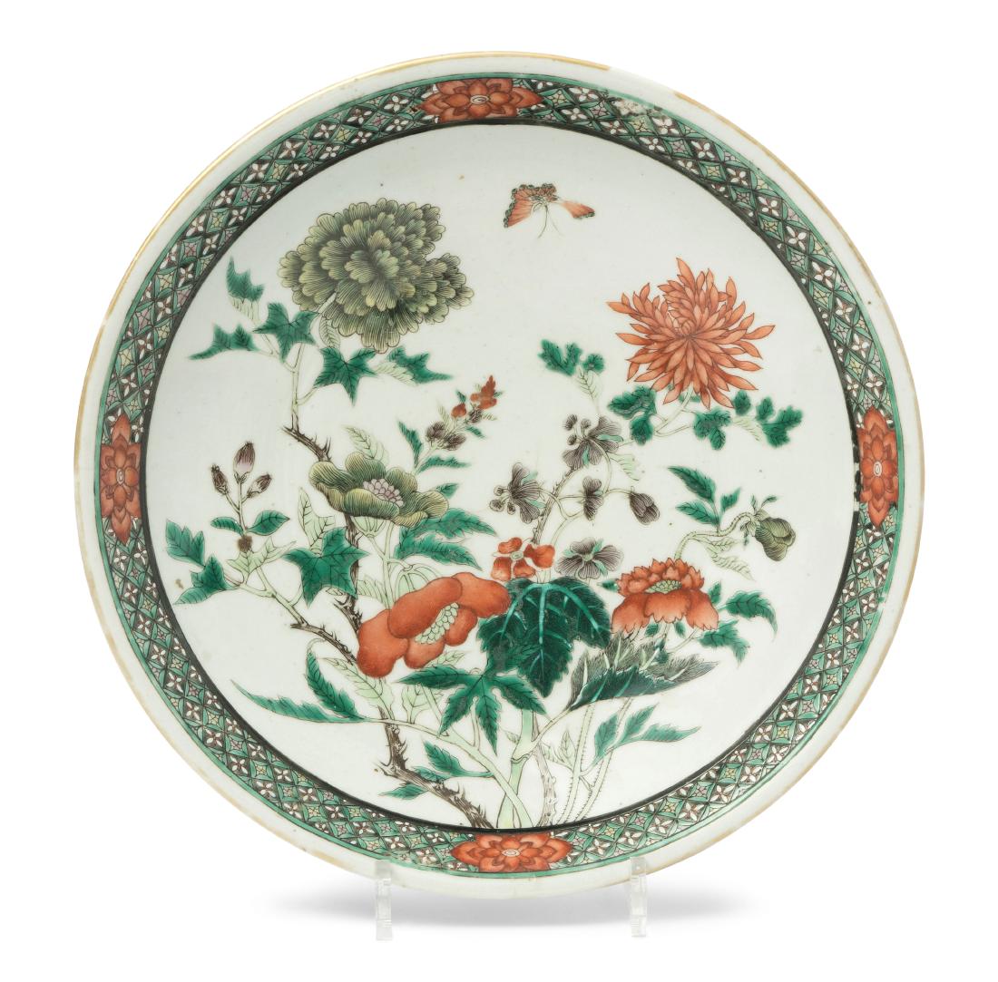 Platte China, 19.Jh. Eisenrote Qianlong-Marke. (1 of 10)