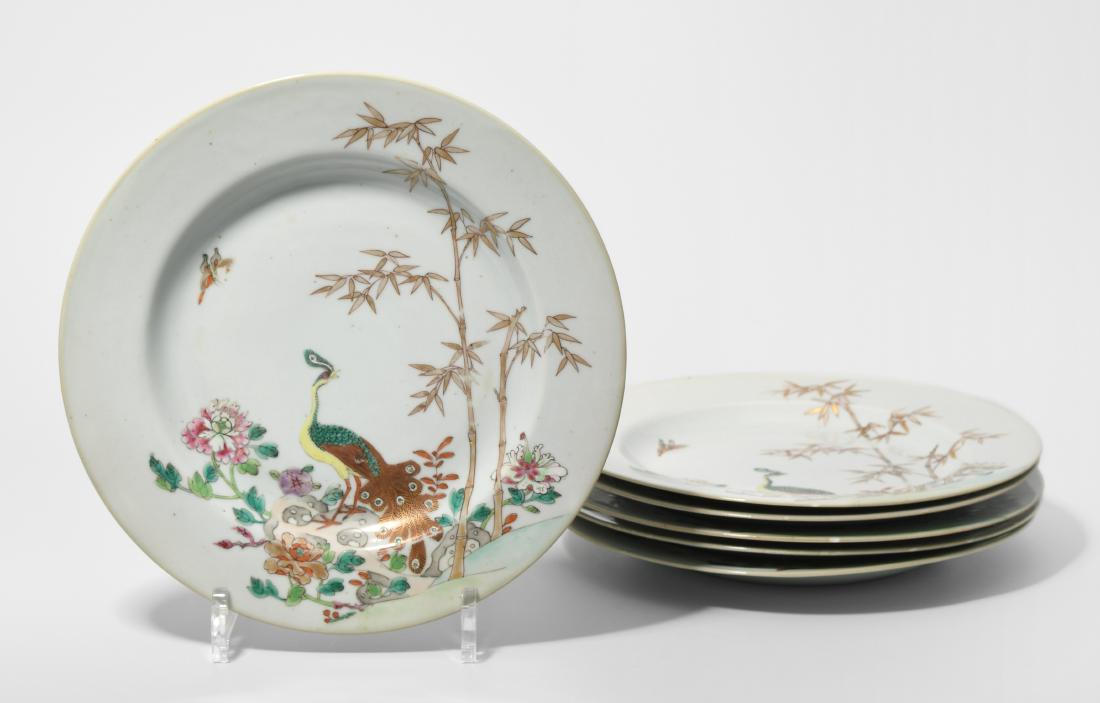 Lot: 6 Teller China, 18.Jh. Porzellan. Famille rose. (1 of 1)