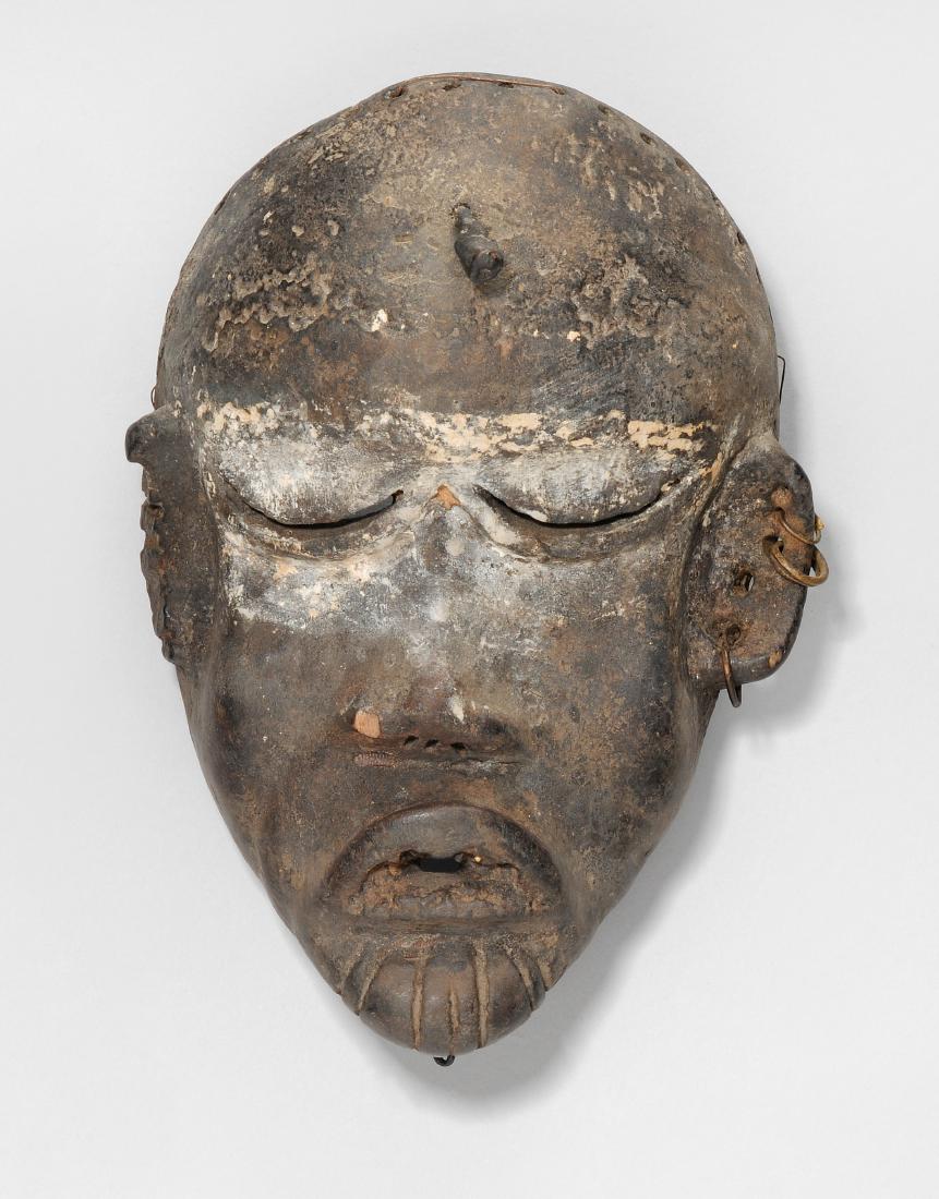 Männliche Maske Mano oder Kran. Liberia. Holz, (1 of 1)