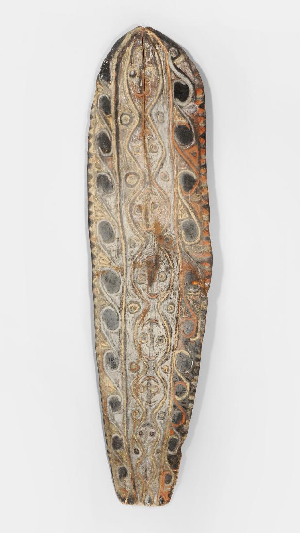 Schild Sepik, Papua-Neuguinea. Holz, weiss, rot und (1 of 1)