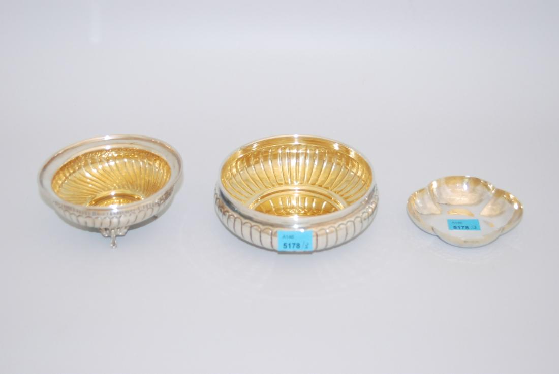 Lot: 3 Schalen 20.Jh. Silber, teilweise vergoldet. (1 of 1)