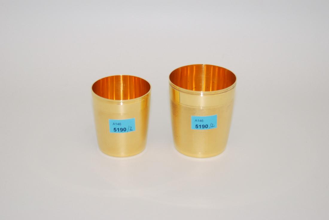 Lot: 2 Becher Schaffhausen, 20.Jh. Silber, vergoldet. (1 of 1)