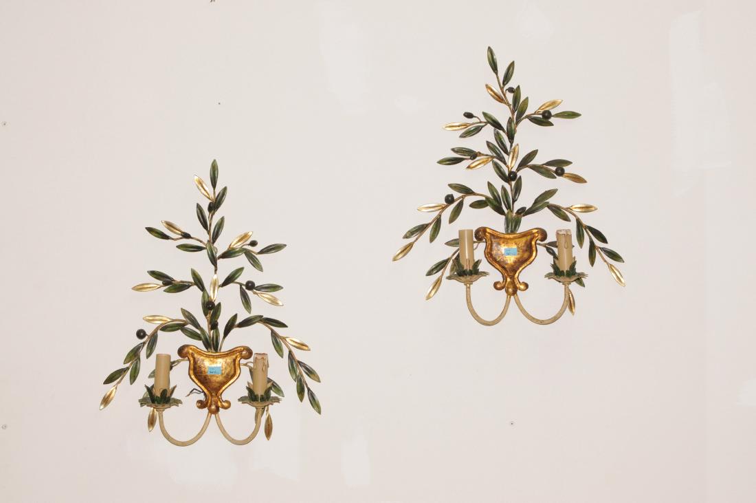 1 Paar Wandappliken Neuere Arbeit. Metallblech, (1 of 1)