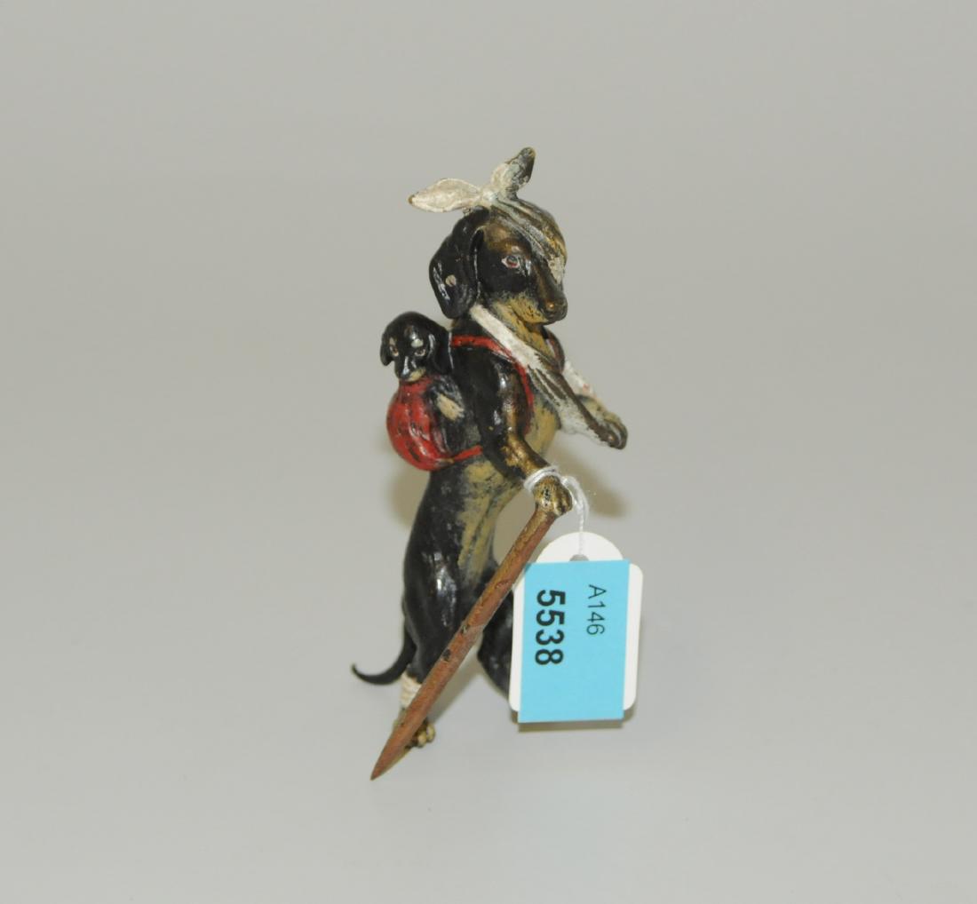 Tierfigur: Verletzer Dackel Wiener Bronze, 20.Jh. (1 of 1)