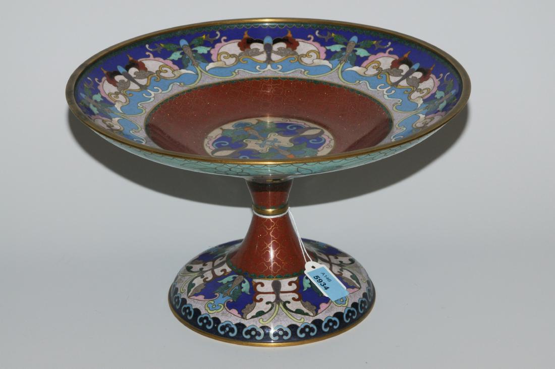 Fussschale China, 20.Jh. Email cloisonné. Runde Schale (1 of 1)