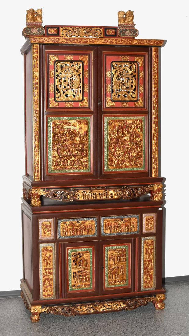 Schrank Südchina, Ende 19.Jh. Holz, geschnitzt, (1 of 1)