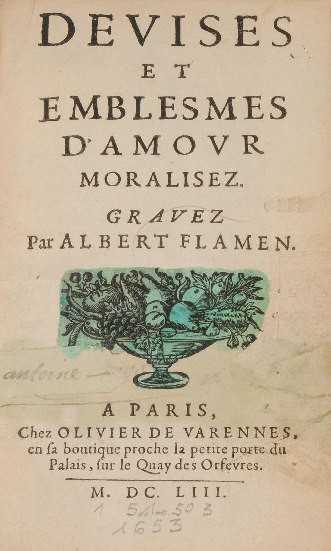 (Flamen, Albert) Devises et emblesmes d'amour moralisez (1 of 1)