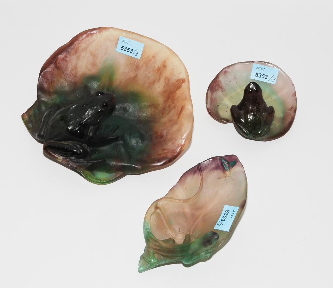 Lot: 3 Schalen  Daum, France, 20.Jh. Pâte-de-verre. (1 of 1)