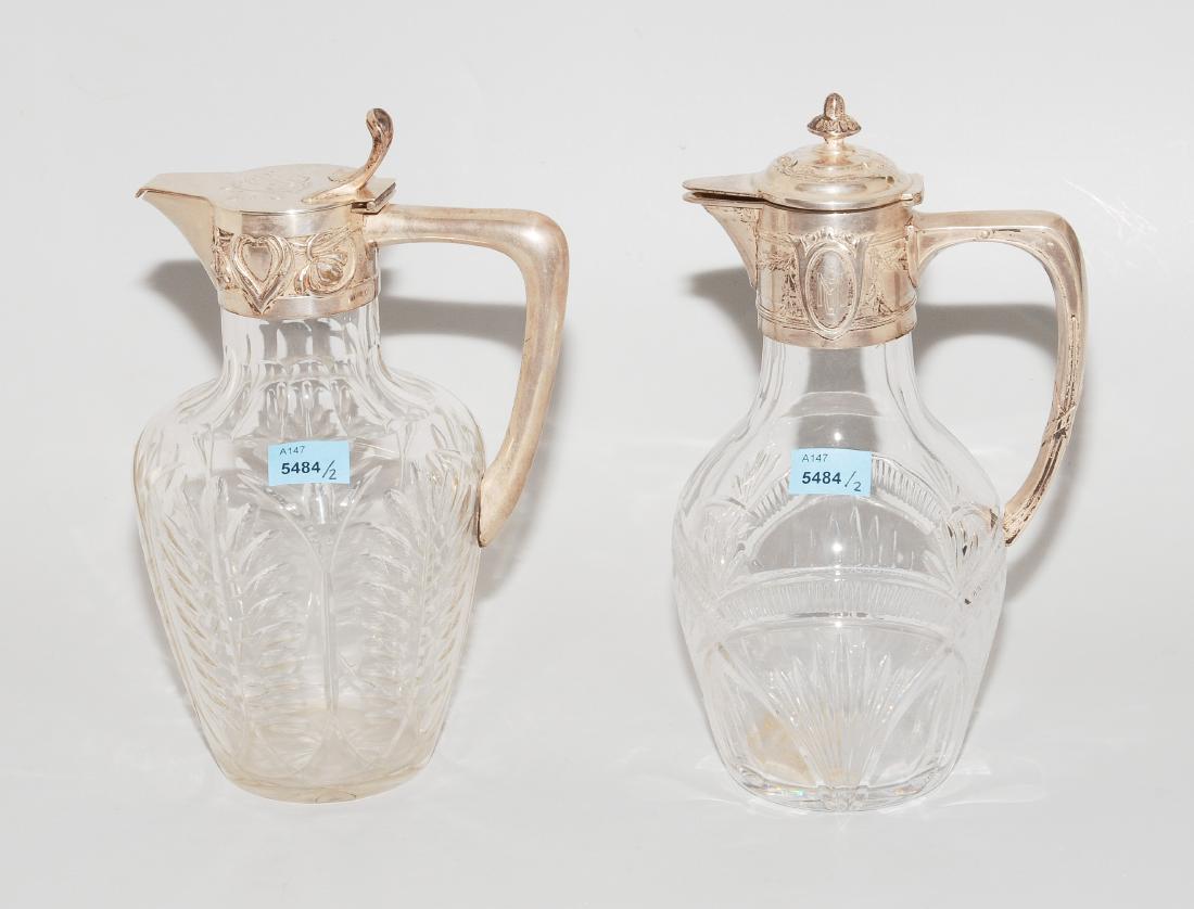 Lot: 2 Karaffen Schwäbisch Gmünd, um 1900. Farbloses (1 of 1)