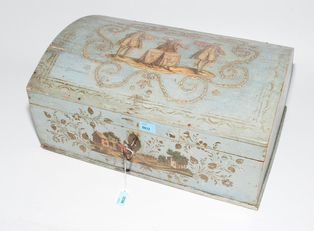 Grosse Schatulle Alpenländisch, um 1800. Holz, gefasst. (1 of 1)