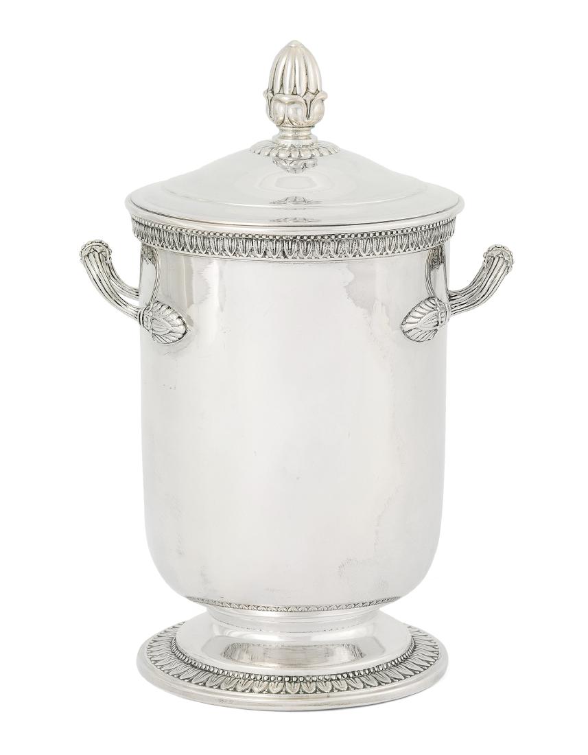 Eisbehälter Italien, 20.Jh. Silber. Zylindrische, (1 of 1)