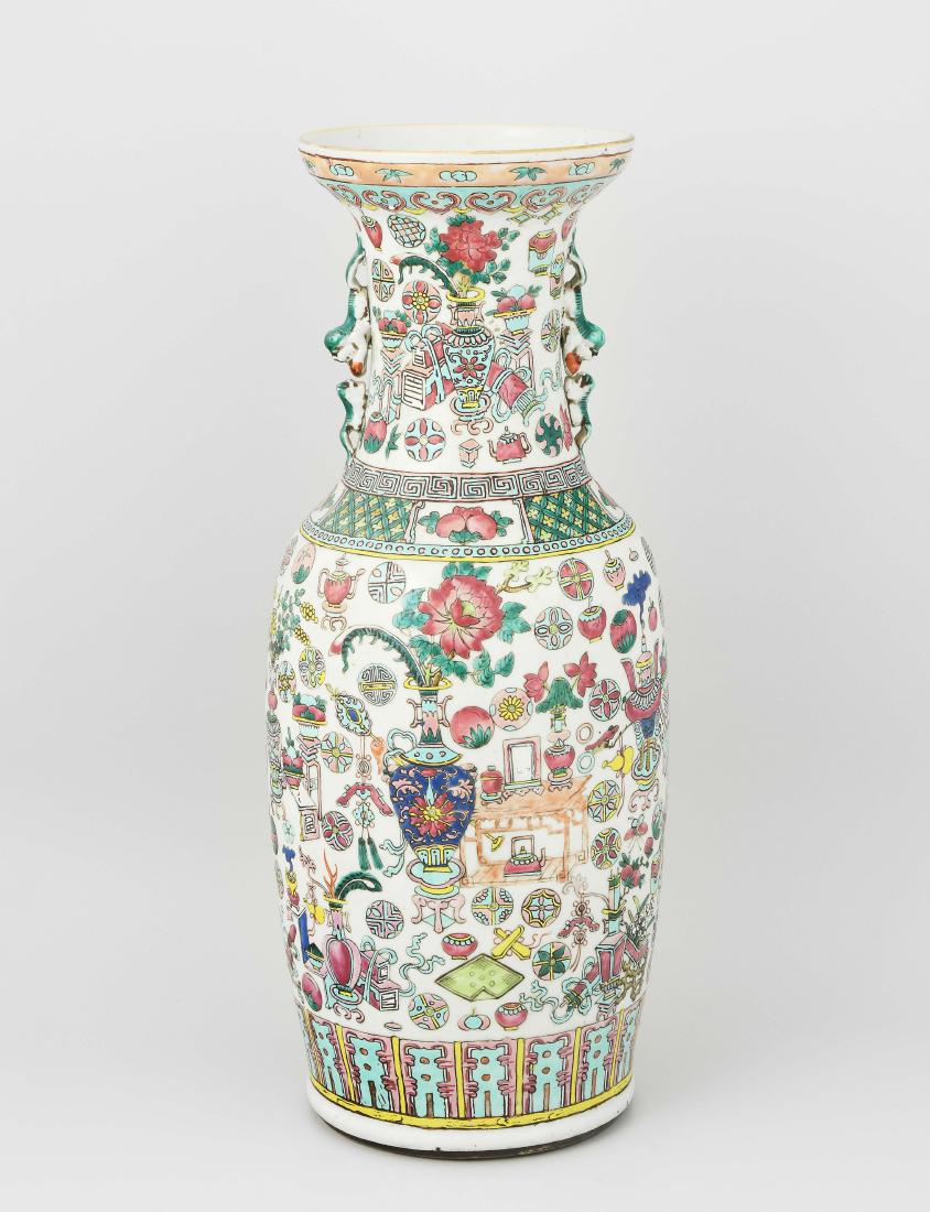 Bodenvase China, um 1900. Porzellan. Balusterform mit (1 of 1)