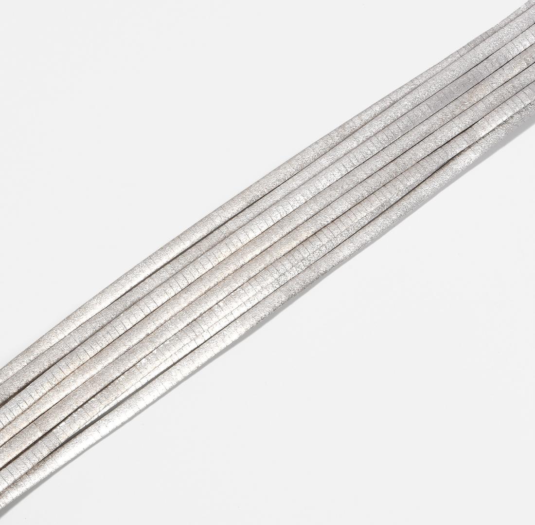 Weissgold-Bracelet 750 Weissgold. Mehrreihig, matt. L (1 of 1)