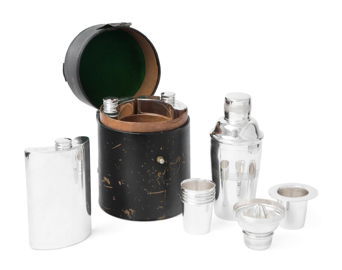 Cocktail-Set England, um 1910. Versilbert. (1 of 2)