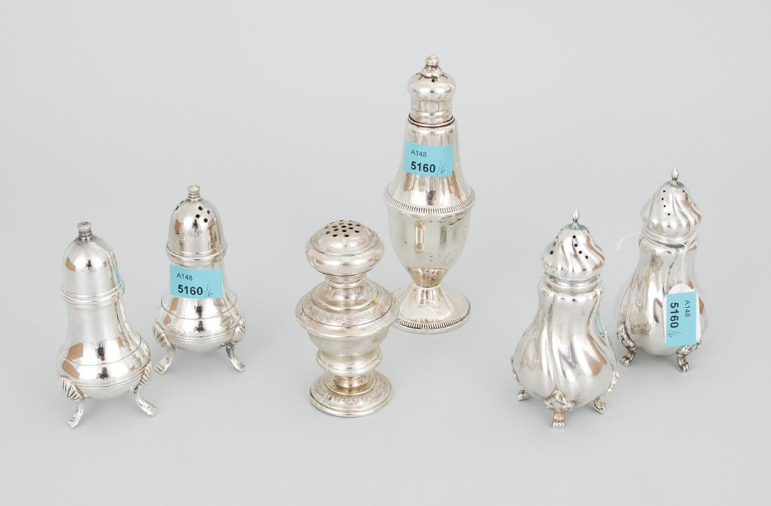 Lot: 6 Streuer 20.Jh. Silber/versilbert. Verschiedene (1 of 1)