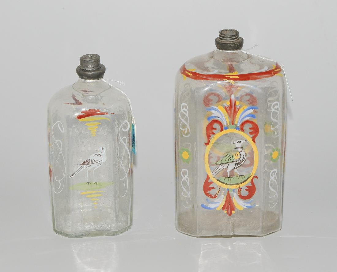 2 Schnapsflaschen Alpenländisch, um 1800. Farbloses (1 of 1)