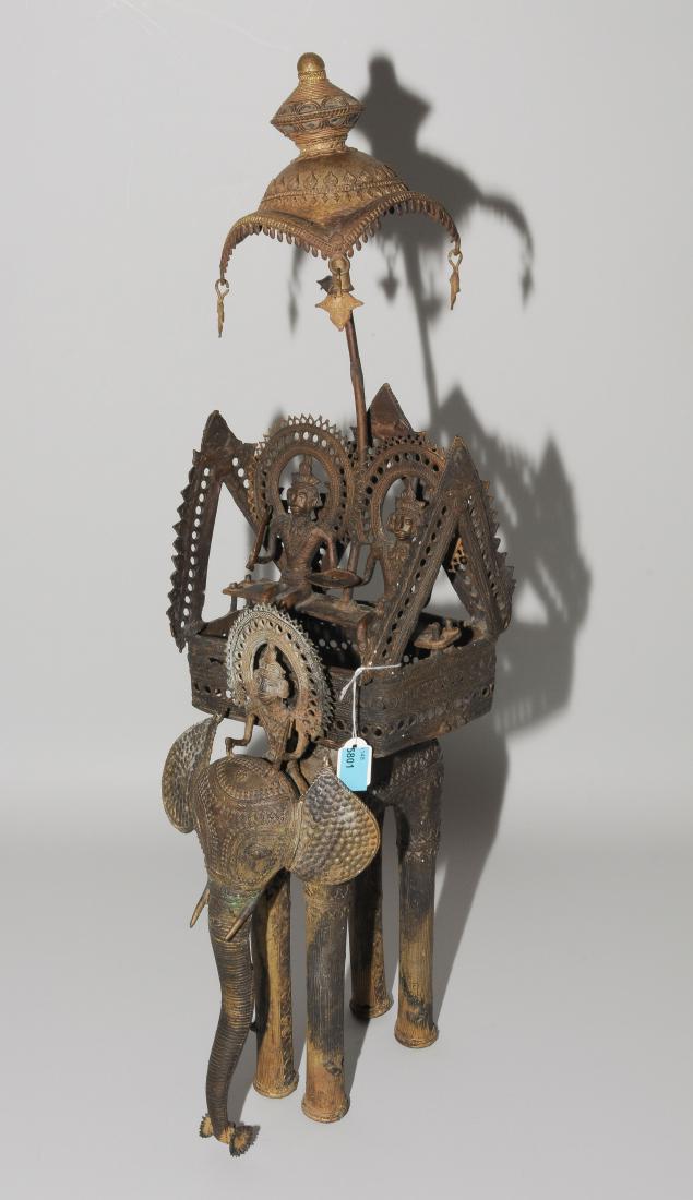 Elefantenfigur Indien, 20.Jh. Bronze. Dreiteilig. Zwei (1 of 1)