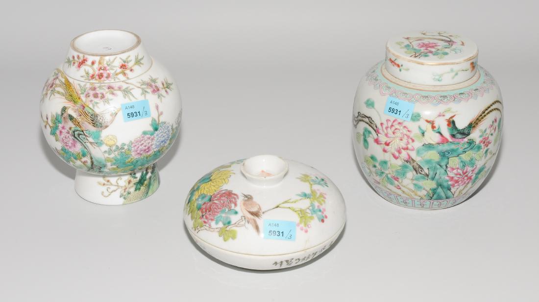 2 Deckeltöpfe und 1 Deckelschale China, 20.Jh. (1 of 1)