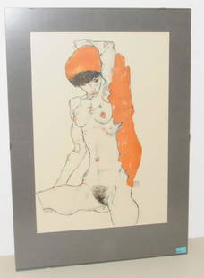 Schiele, Egon (Tulln 1890–1918 Wien), nach Mappe: "Egon: Schiele, Egon (Tulln 1890–1918 Wien), nach Mappe: "Egon Schiel Handzeichnungen". 1920. Verlag Ed. Strache Wien, Prag, Leipzig. Lot von 15 Heliogravuren nach Zeichnungen von Egon Schiele. 265/510. Ma